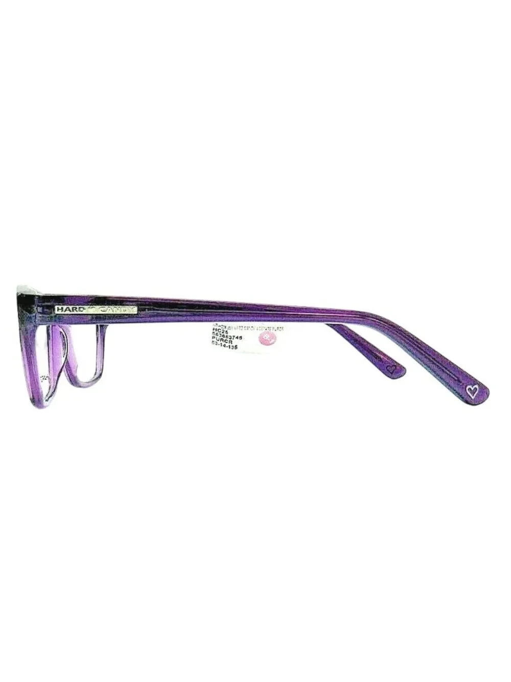 Hard Candy Womens Purple Eyeglass Frame HC25 53-14-135 Acetate